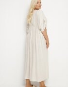 melya by melody Rochie Bej din viscoză cu in cu croială liliac cu șnur Tolureia