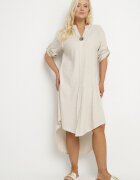 melya by melody Rochie Bej din Viscoză și In Tip cutie Asimetrică Toliria