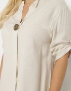 melya by melody Rochie Bej din Viscoză și In Tip cutie Asimetrică Toliria