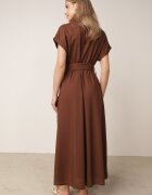 melya by melody Rochie-cămașă din bumbac cu curea în talie și buzunare Semilea Maro