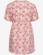 melya by melody Rochie Cămașă Fucsia cu Viscoză Decorată cu Legătură Edirilira