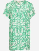melya by melody Rochie cu croială dreaptă Verde din Viscoză cu Flori cu nasturi Liramiree