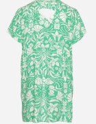 melya by melody Rochie cu croială dreaptă Verde din Viscoză cu Flori cu nasturi Liramiree
