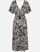 melya by melody Rochie Neagră Stil Boho cu elastic în talie și ciucuri Wornima