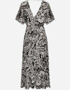 melya by melody Rochie Neagră Stil Boho cu elastic în talie și ciucuri Wornima