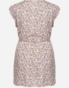 melya by melody Rochie roșie din Vâscoză cu Flori cu Curea și Broderii Nelindia