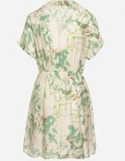 melya by melody Rochie Verde Cambrată cu Guler tip Cămașă cu Imprimeu Abstract Namselle