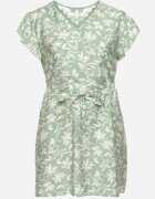 melya by melody Rochie Verde Legată cu Centură în Talie cu Dantelă Tolamira