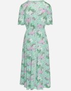 melya by melody Rochie Verde Midi cu Decolteu Adânc și Elastic în Talie din Viscoză Arevik