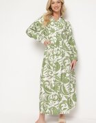 melya by melody Rochie Verde tip cămașă Încheiată cu nasturi cu volane Lavernia