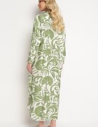 melya by melody Rochie Verde tip cămașă Încheiată cu nasturi cu volane Lavernia
