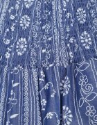 melya by melody Salopetă de vară Casual din vâscoză cu broderie etno și volănașe Paninna Albastră
