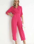 melya by melody Salopetă Lungă Fucsia cu Decolteu Petrecut Lauretia