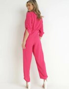 melya by melody Salopetă Lungă Fucsia cu Decolteu Petrecut Lauretia
