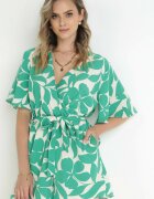 melya by melody Salopetă Verde cu pantaloni scurți și cordon legat Muana