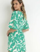 melya by melody Salopetă Verde cu pantaloni scurți și cordon legat Muana