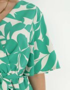 melya by melody Salopetă Verde cu pantaloni scurți și cordon legat Muana