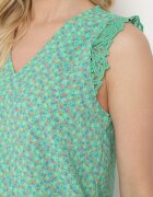 melya by melody Top fără mâneci Verde Cu dantelă decorativă Meava