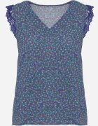 melya by melody Top Maiou Albastru Cu Dantelă Decorativă Meava