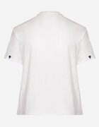 melya by melody Tricou din Bumbac Albastru-Alb Decorat cu Broderie în formă de Inimi Naloree