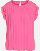 melya by melody Tricou Top Fucsia Plisat cu Mânecă Scurtă Cevaga