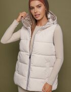 melya by melody Vestă Bej deschis Reversibilă cu Matlasare și Glugă Welini