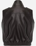 melya by melody Vestă Casual cu aspect de piele cu guler Elouise Maro