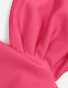 messaya Rochie de cocktail Fucsia cu partea superioară asimetrică și drapaj decorativ Flamelia
