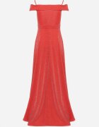 messaya Rochie de cocktail roșie cu bretele cu umerii căzuți Emariana
