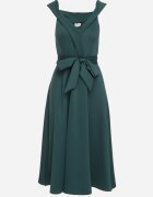 messaya Rochie Elegantă Verde cu croială spaniolă cu cordon din material Xaelia