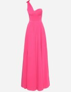 messaya Rochie fucsia cloș cu top asimetric și legătură pe umăr cu decupaj Efirey