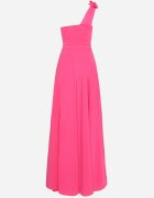 messaya Rochie fucsia cloș cu top asimetric și legătură pe umăr cu decupaj Efirey