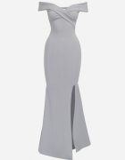 messaya Rochie Maxi Gri cu Bretele Late Joconda