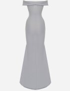 messaya Rochie Maxi Gri cu Bretele Late Joconda