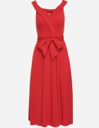 messaya Rochie roșie elegantă cu umerii goi și curea din material Xaelia