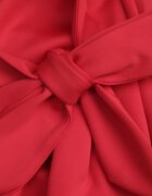 messaya Rochie roșie elegantă cu umerii goi și curea din material Xaelia