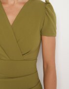 messaya Rochie Verde deschis Mulată cu Decolteu petrecut Hallimea