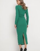 messaya Rochie Verde Mulată Maxi cu Decolteu Petrecut Mistena