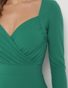 messaya Rochie Verde Mulată Maxi cu Decolteu Petrecut Mistena