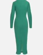 messaya Rochie Verde Mulată Maxi cu Decolteu Petrecut Mistena