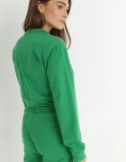 metro five Bluză Verde Crop Top cu legătură Kassima