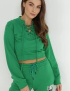 metro five Bluză Verde Crop Top cu legătură Kassima