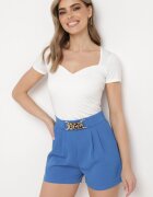 metro five Pantaloni scurți Bermuda Bleumarin Elegante cu lănțișor Timasue