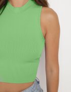 metrofive Top Elastic cu Decolteu Acoperit Verde Deschis Leodia