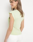 metro five Top Vâscoză cu mânecă scurtă Verde deschis Bioressa