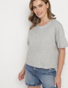 metrofive Tricou Gri de bumbac Decorat Cu zirconii Fadelis