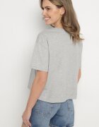 metrofive Tricou Gri de bumbac Decorat Cu zirconii Fadelis
