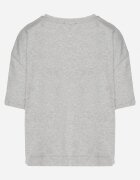 metrofive Tricou Gri de bumbac Decorat Cu zirconii Fadelis