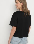 metrofive Tricou Negru din bumbac împodobit cu strasuri Fadelis