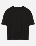 metrofive Tricou Negru din bumbac împodobit cu strasuri Fadelis